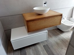 mueble de baño en tablero marino